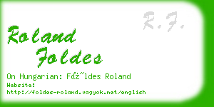 roland foldes business card